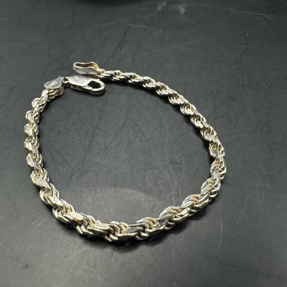 Sterling Silver Rope Bracelet - Picture 2 of 3